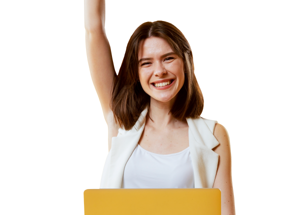 girl sitting with laptop